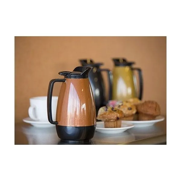 Copper flip-top insulated server with smooth ABS plastic body