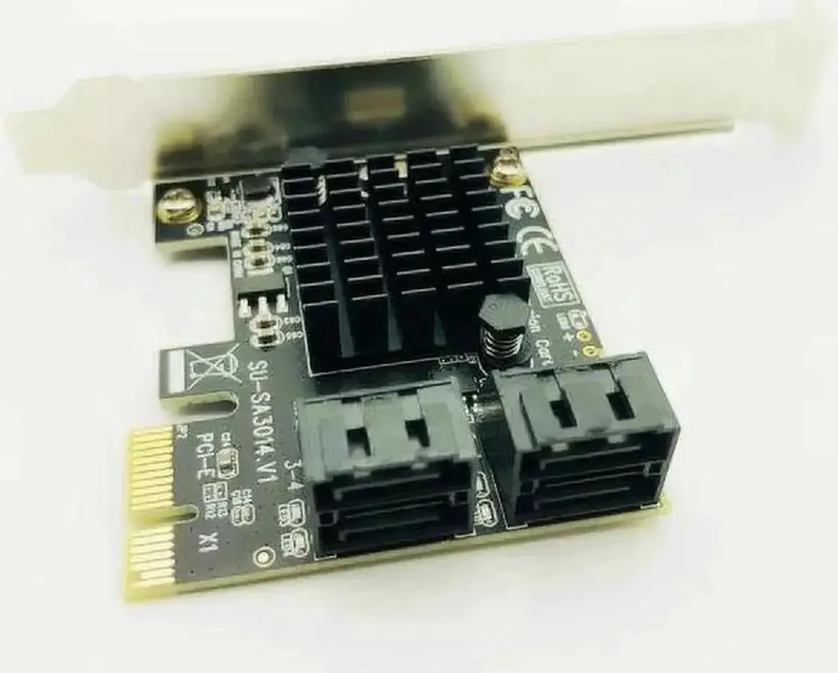 SMUGDESK SMUGDESK 4-Port PCIe to SATA 3.0 Expansion Card with Bracket — product photo