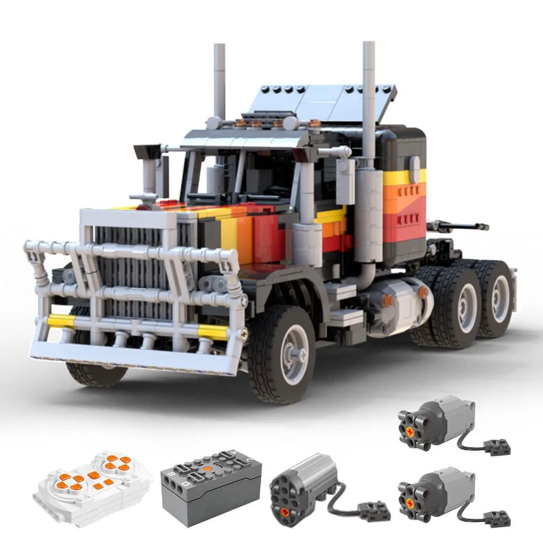 ZITIANYOUBUILD ZITIANYOUBUILD 1608 MOC-138757 Tech Semi-trailer Truck Building Set — product photo