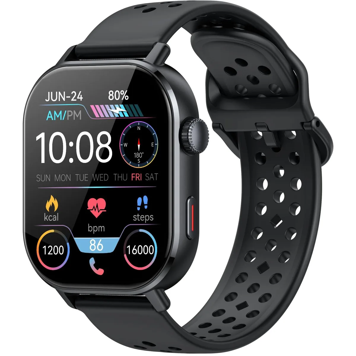 Jugeman P131 smart watch 2.06" AMOLED GPS Bluetooth 5.4 50 m water resistance — product photo