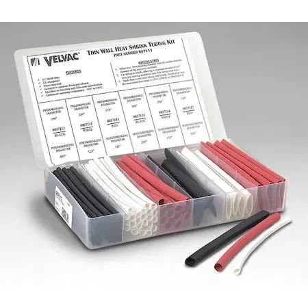 Value Brand Value Brand Heat Shrink Tube Kit 86 pcs 2:1 Thin Wall Black Red White — product photo