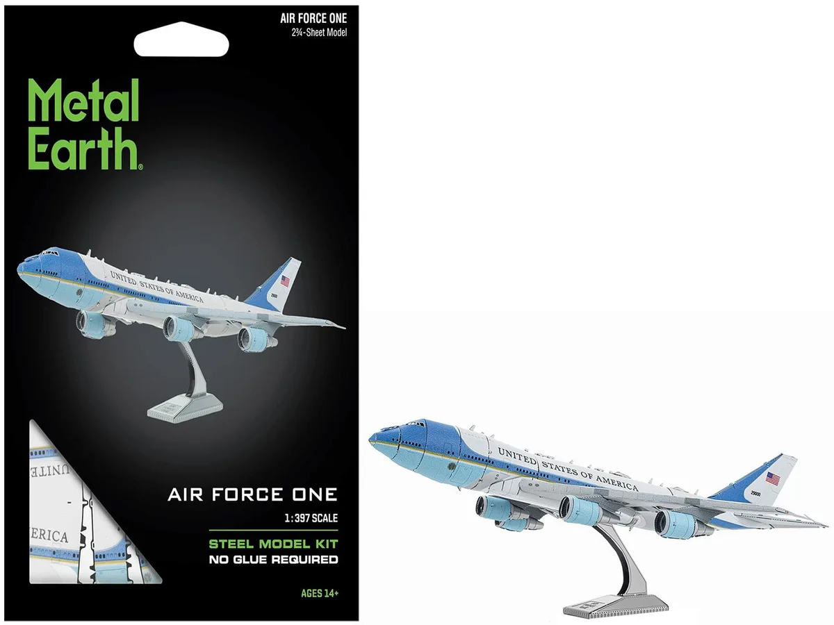 Metal Earth Metal Earth Boeing 747 Air Force One Steel Model Kit 63 Parts — product photo