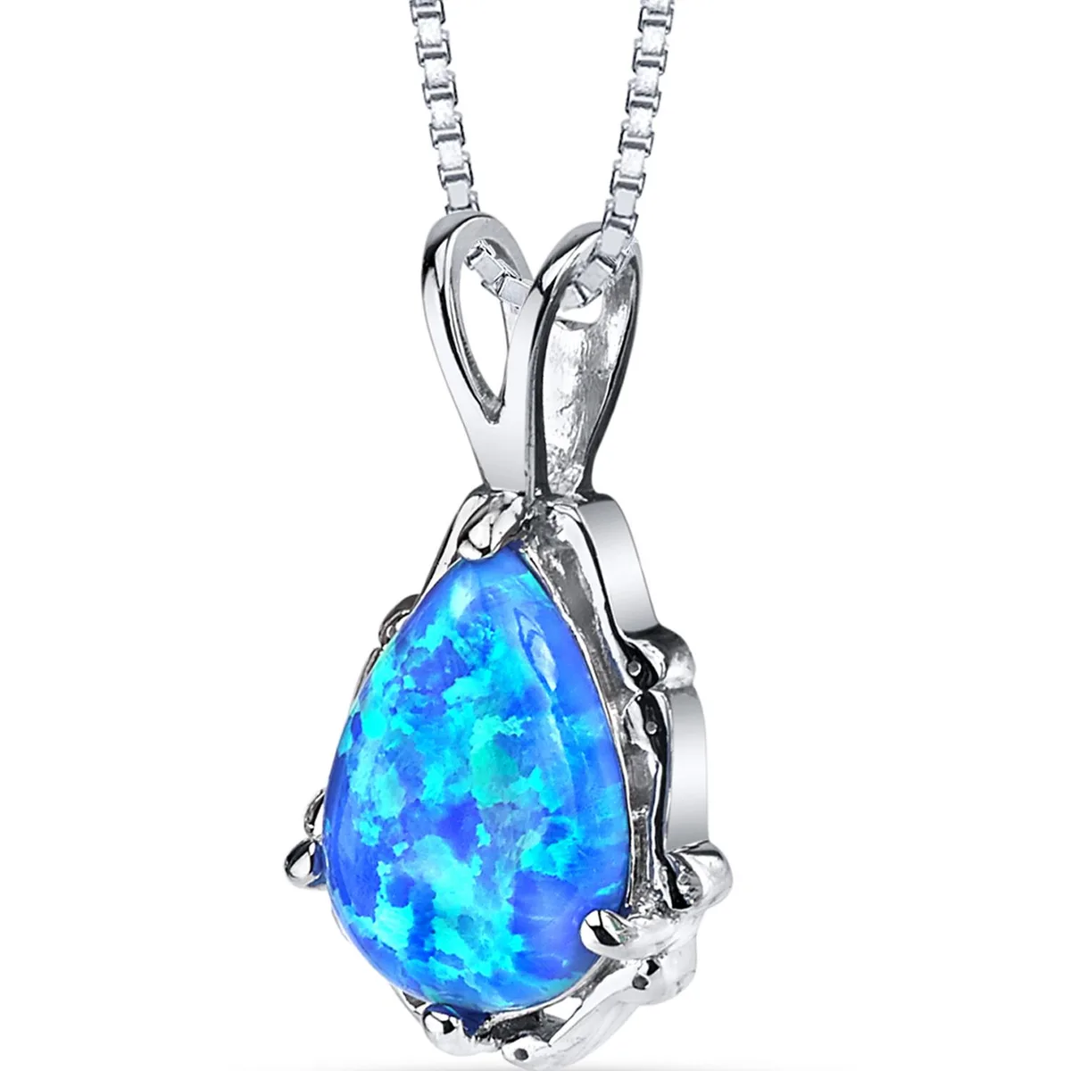 Oravo Oravo Blue Opal Stala Pendant Necklace Sterling Silver 1.00 Carat 18 — product photo