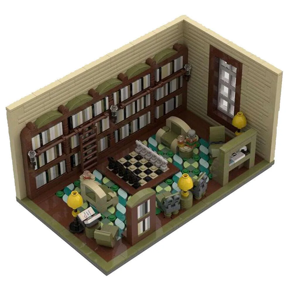 ZITIANYOUBUILD ZITIANYOUBUILD MOC-129589 Vintage Library Victorian Building Set 1145 Parts — product photo