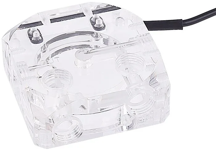 Clear acrylic pump top for DDC 310 pump with RGB strip