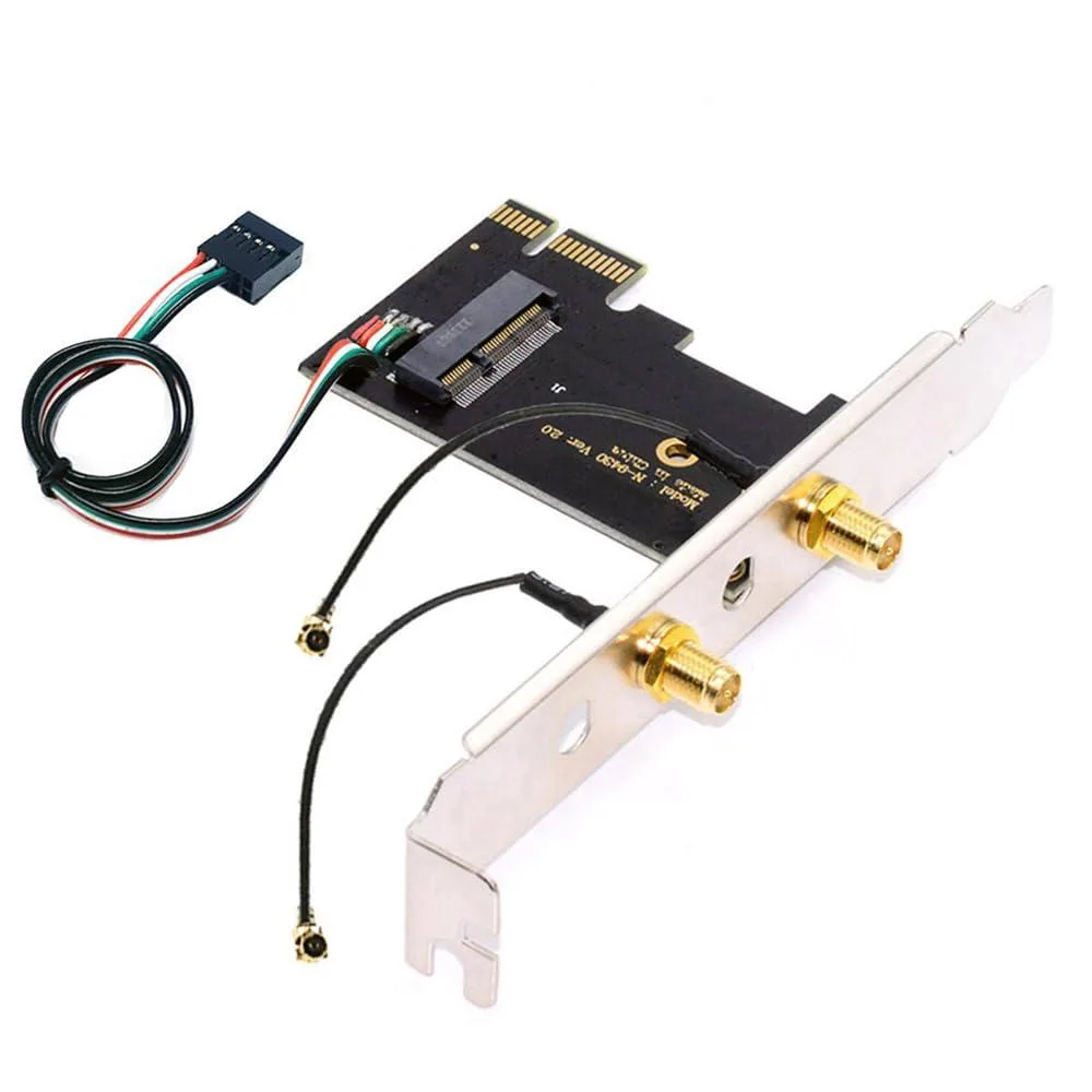 LORDWORLD LORDWORLD M.2 A/E-Key to PCIe x1 Adapter with 12cm Bracket — product photo