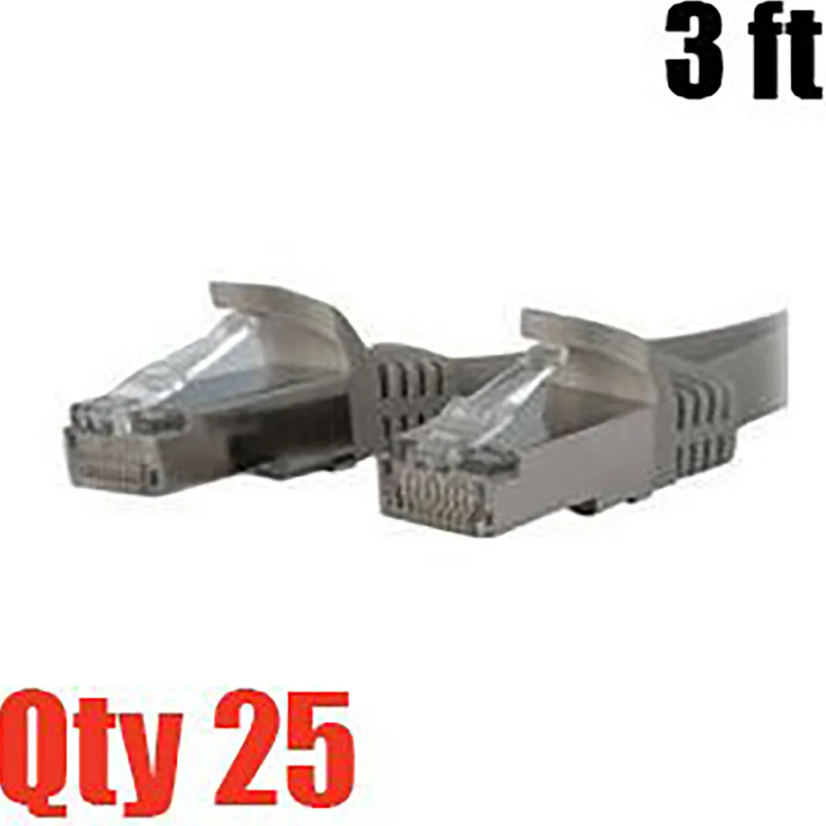 iMBAPrice iMBAPrice Cat5e Molded Network Patch Cable Gray 3 Feet 25 Pack — product photo
