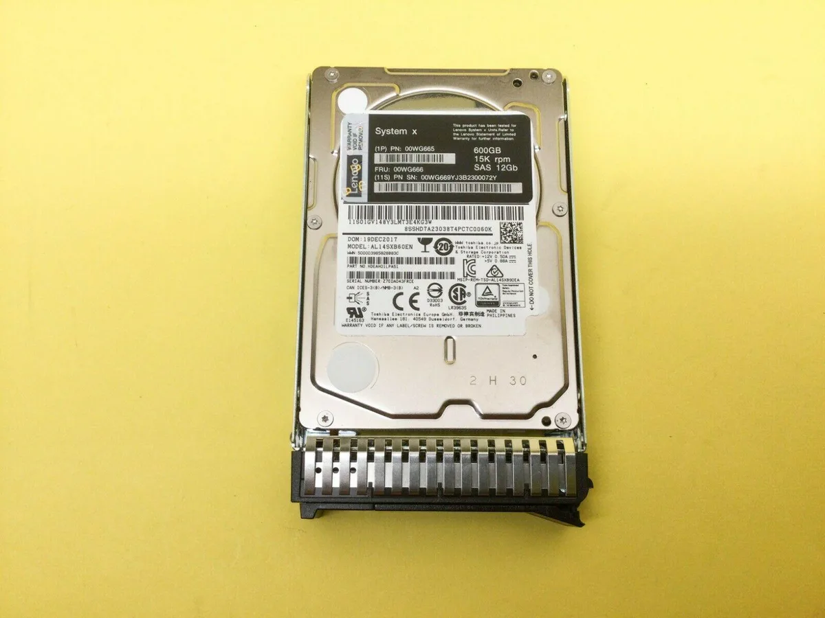 Lenovo Lenovo 00WG669 600 GB SAS 15000 RPM 2.5 in internal hard drive — product photo