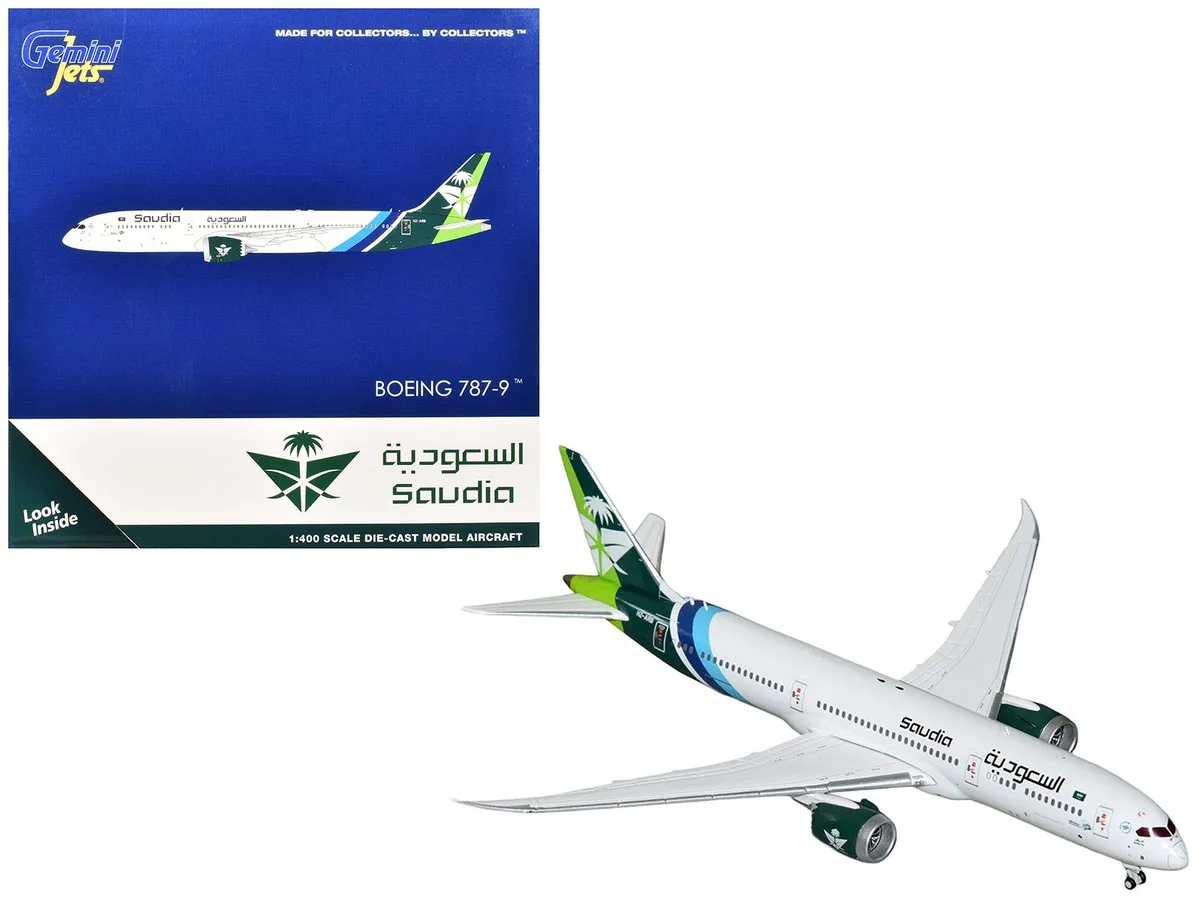 GeminiJets GeminiJets Boeing 787-9 Saudia HZ-ARB 1/400 Diecast Hobby Collectible — product photo