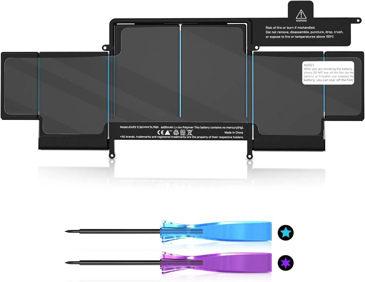 myVolts myVolts A1502 laptop battery 13 inch Retina 2013-2015 11.36V 6600mAh 74.97Wh — product photo