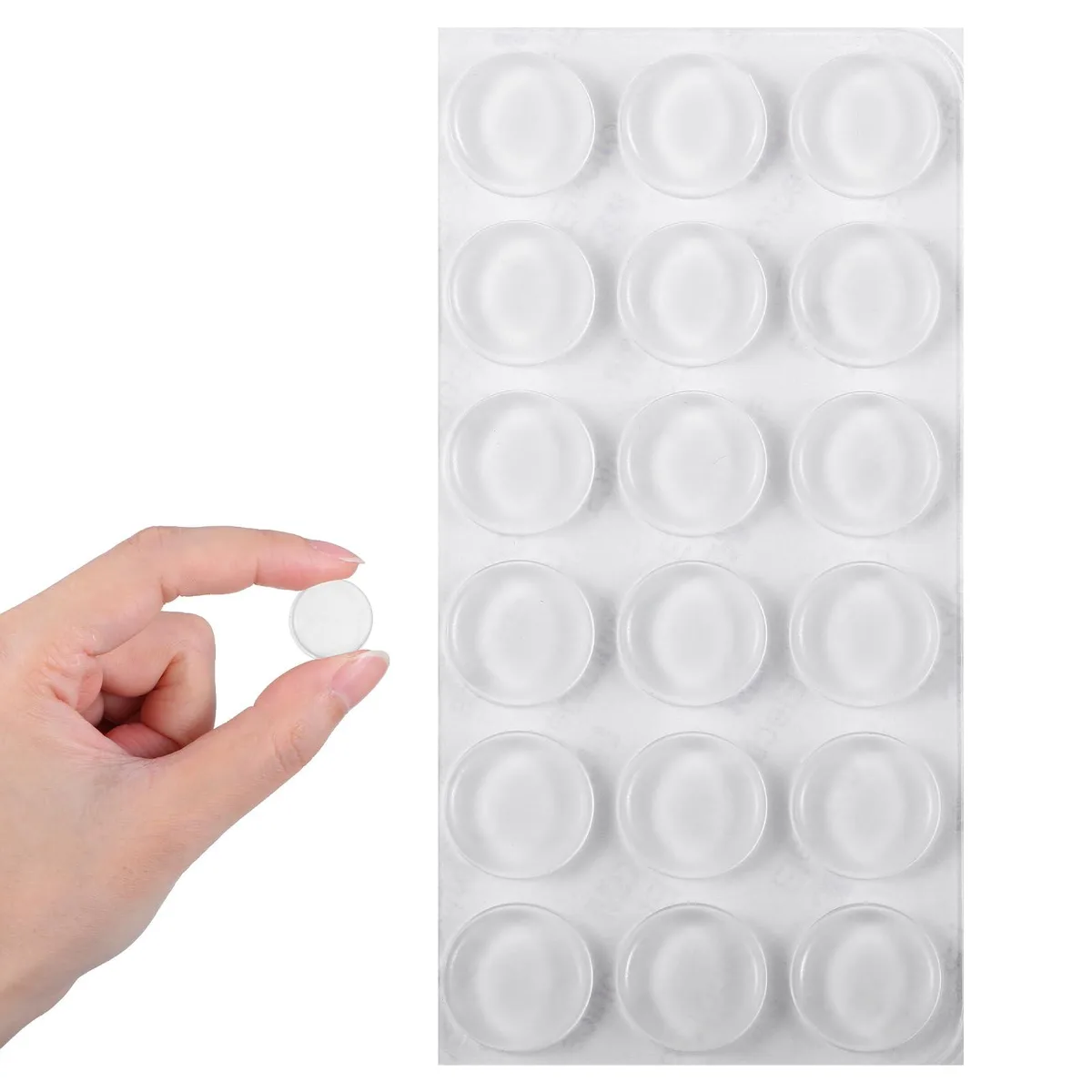 TIESOME 36 Pack Transparent Blue Silicone Adhesive Pads 1.9x0.5 cm — product photo