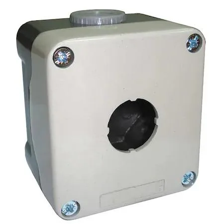 Dayton Dayton 32W278 Push Button Enclosure 22mm 1 Hole Die Cast Aluminum — product photo