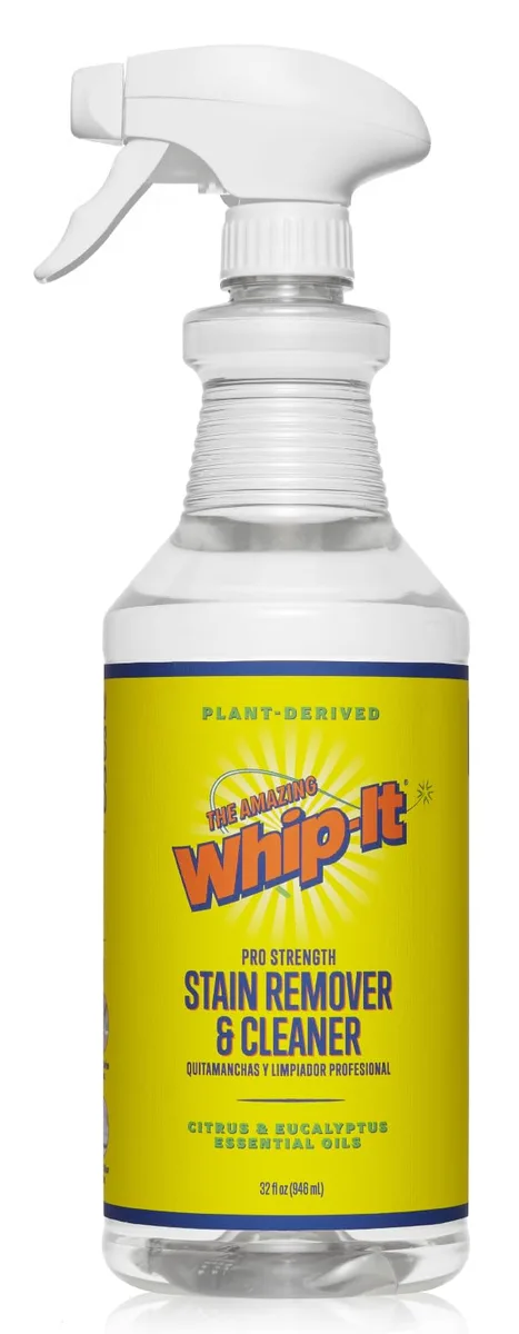 White 32 oz spray bottle with green and black label