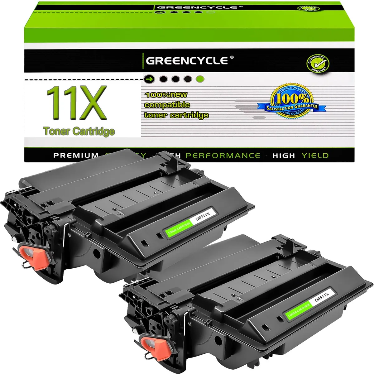 GREENCYCLE GREENCYCLE Q6511X 12000-page toner cartridge 2-pack black — product photo