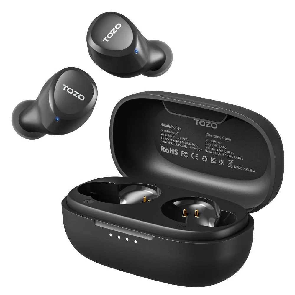 TOZO Store TOZO Store A1 In-Ear Earbuds Bluetooth 5.3 Black — product photo