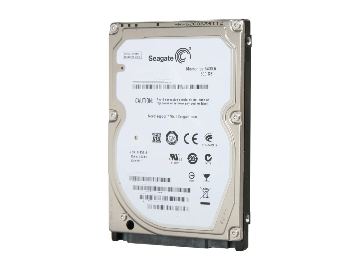 Seagate Seagate Momentus 5400.6 ST9500325ASG 500GB 5400 RPM 8MB Cache SATA 3.0Gb/s 2.5" laptop hard drive — product photo