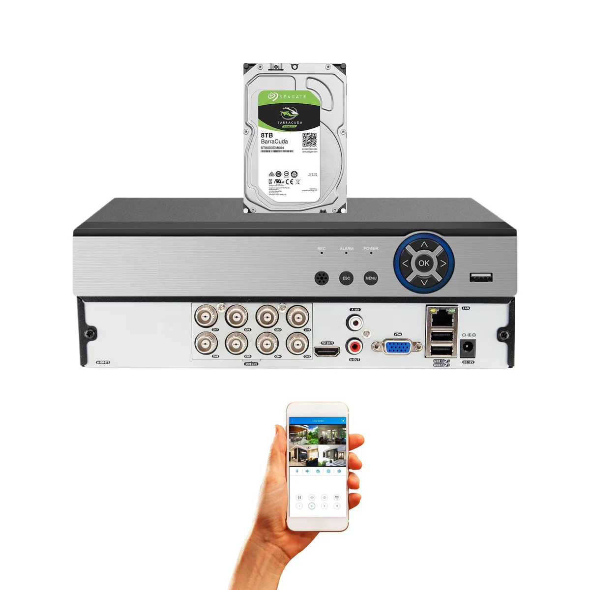 Evertech USA Evertech USA 8 Channel Hybrid DVR Video Recorder 8TB 1080p 720p H.265 — product photo
