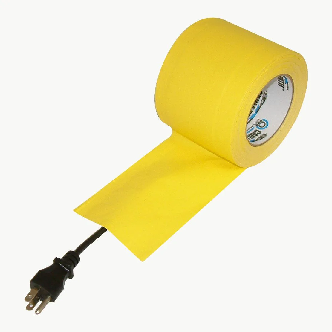 Yellow matte cloth tape roll, 4 inch wide, 30 yard length