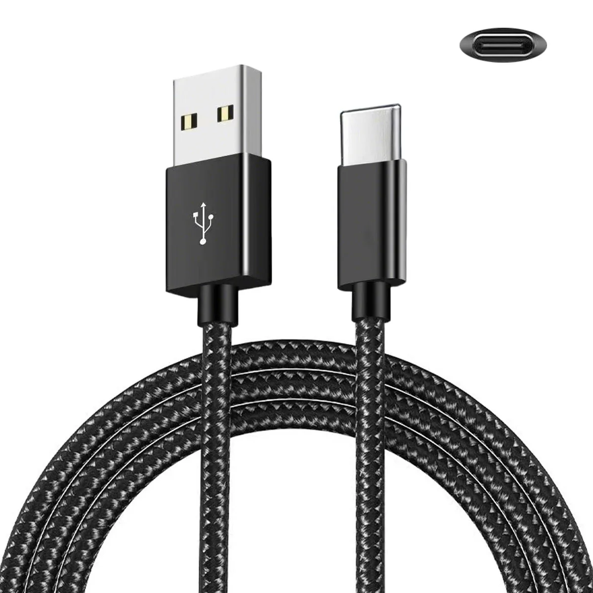  SZMXUCK 10 ft USB-A to USB-C controller charging cable, black — product photo