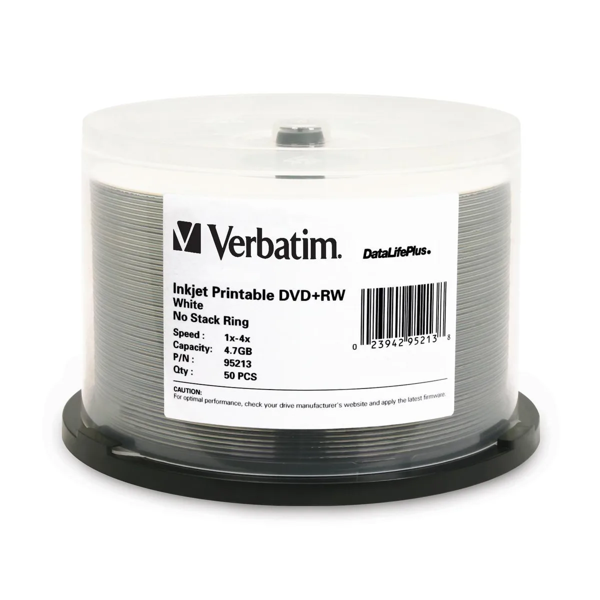 VERBATIM Verbatim 95213 DVD+RW 4.7GB 4x 50pk Spindle — product photo