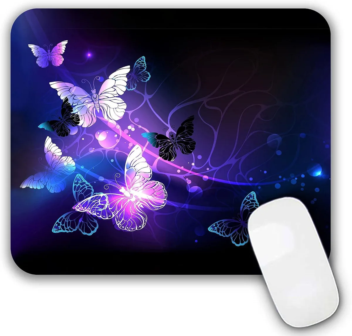 BAOFENG BAOFENG Mouse Pad 240 x 200 x 3 mm Purple Butterflies — product photo