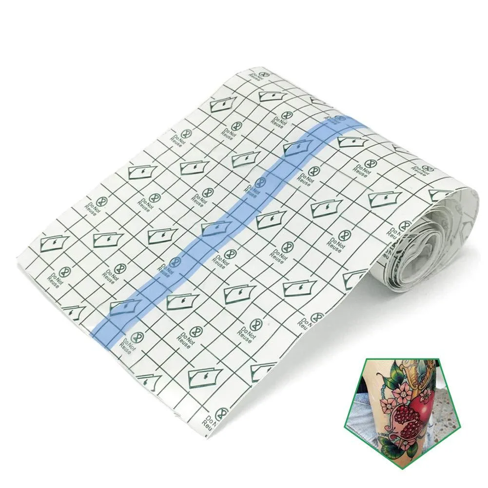 Transparent waterproof tattoo bandage roll 6 inch by 72 inch