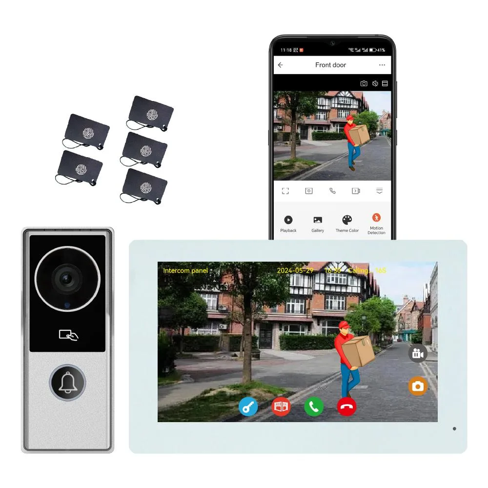 visiPower visiPower 2-pin Wired 2MP 7" WiFi Video Doorbell Intercom White — product photo