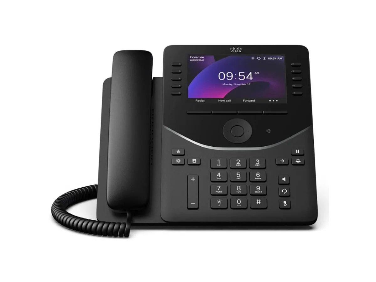 Cisco Systems, Inc. Cisco Systems, Inc. DP-9861-K9= VoIP Phone 9861 10 Line 5" LCD 2x RJ-45 PoE Bluetooth Wi-Fi Carbon Black — product photo
