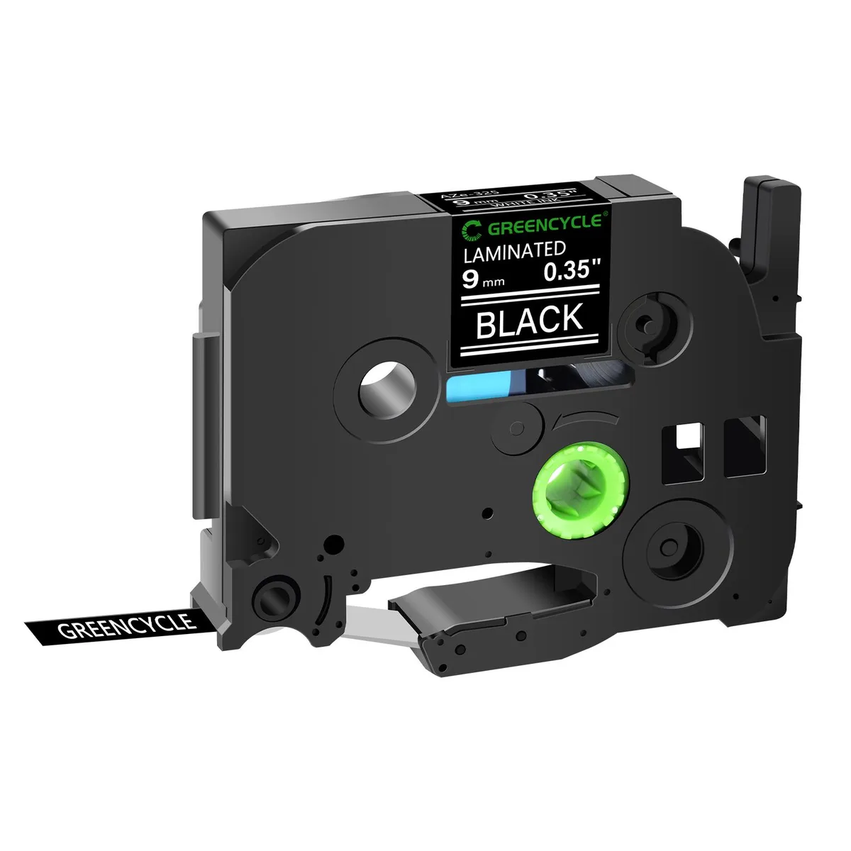 GREENCYCLE GREENCYCLE TZe-325 9mm White on Black Label Tape — product photo