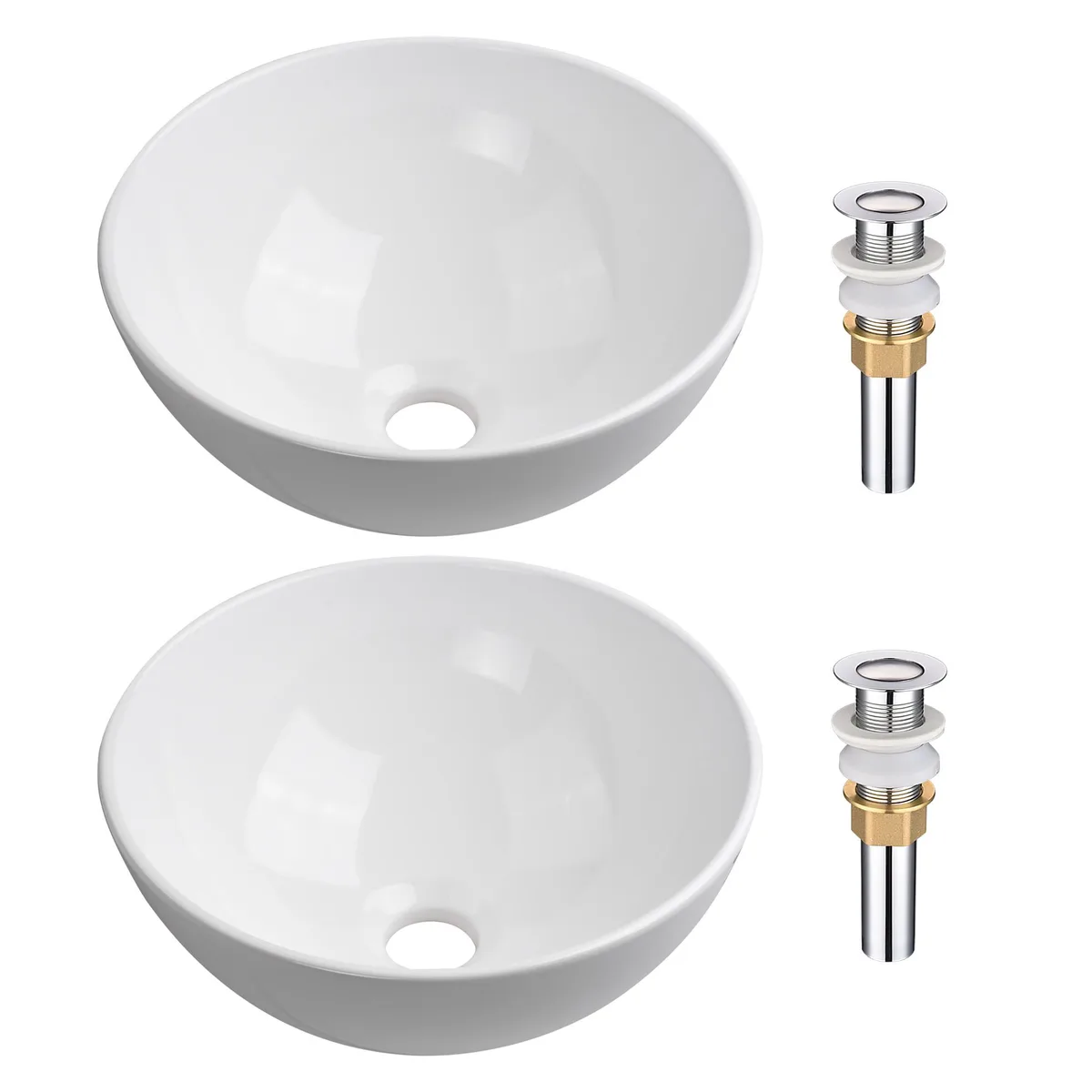 Yescom USA, Inc. Yescom USA, Inc. 80PSK018-8206-07.V1X2 undermount bathroom sink 12" 2 pack — product photo