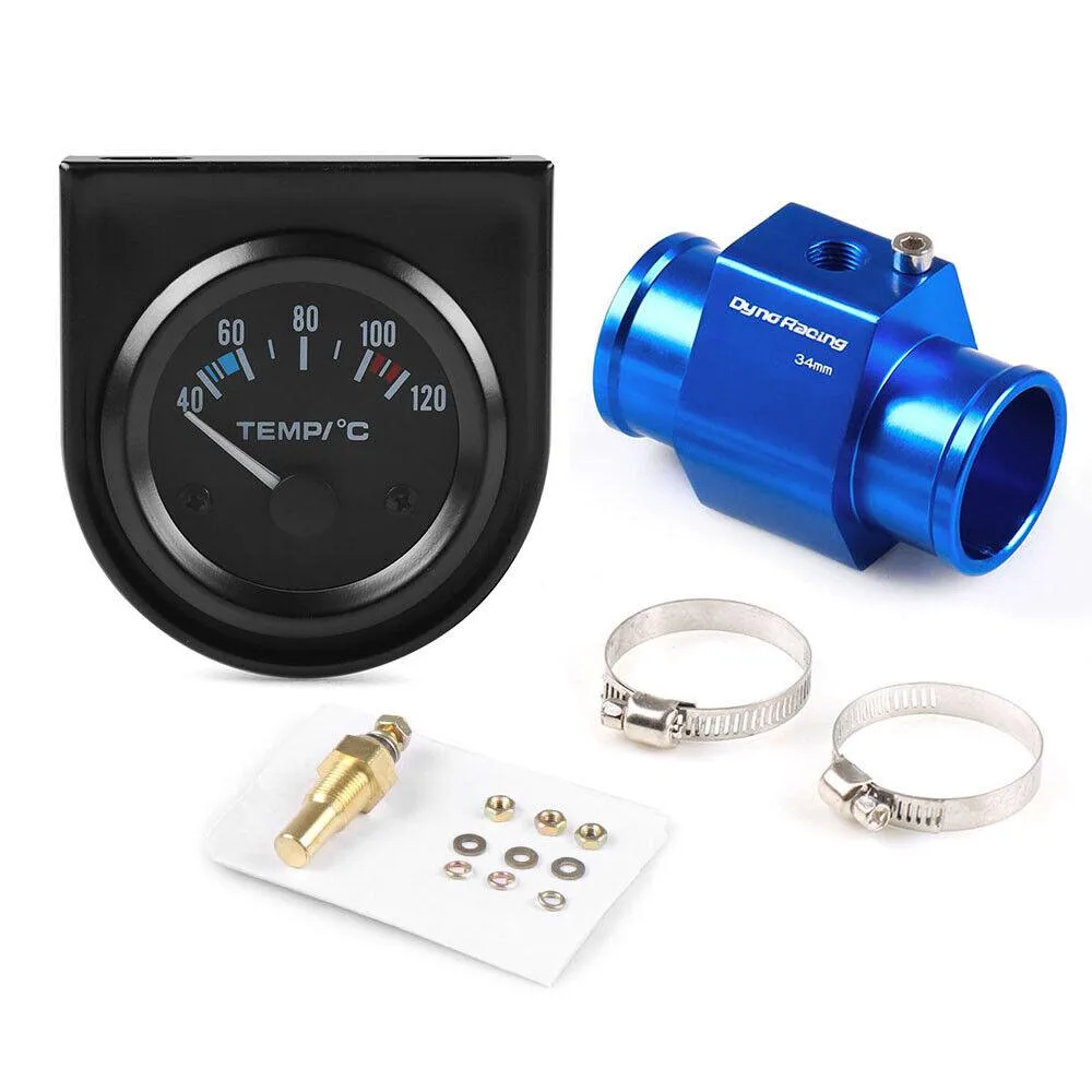 Dyno Racing Dyno Racing 2" 52mm Water Temp Gauge 40-120°C 34mm Adapter — product photo