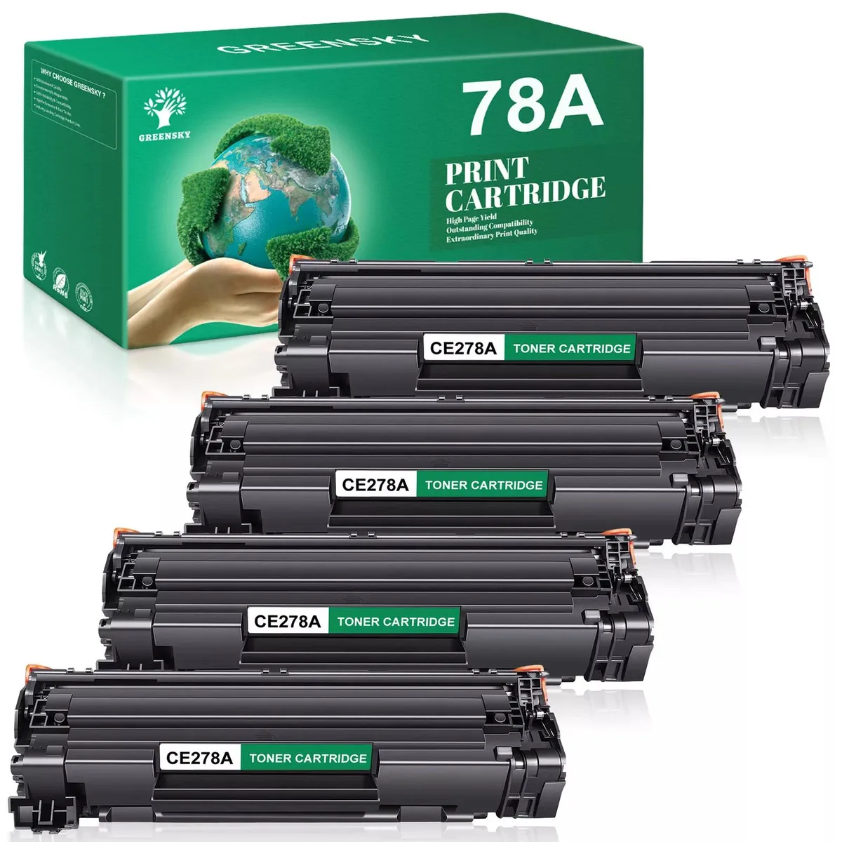 V4ink V4ink CE278A 78A Black Toner Cartridge 4PK For P1606 P1566 — product photo