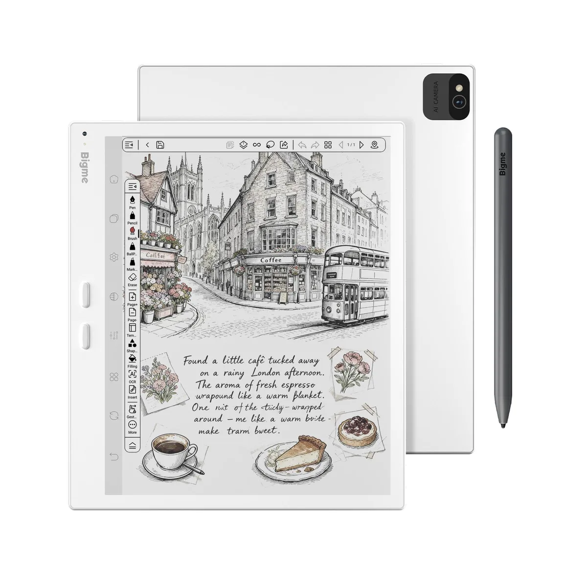 Bigme Bigme B10 Color 10.3" E-Ink Tablet 8GB 256GB 4G LTE Android 14 — product photo