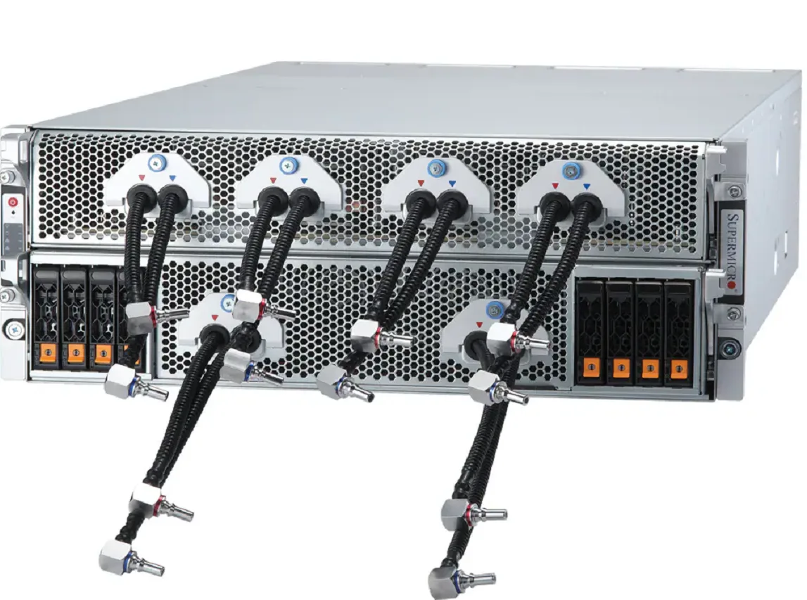Supermicro Supermicro SYS-421GE-TNHR2-LCC barebone server 8 GPU liquid-cooled — product photo