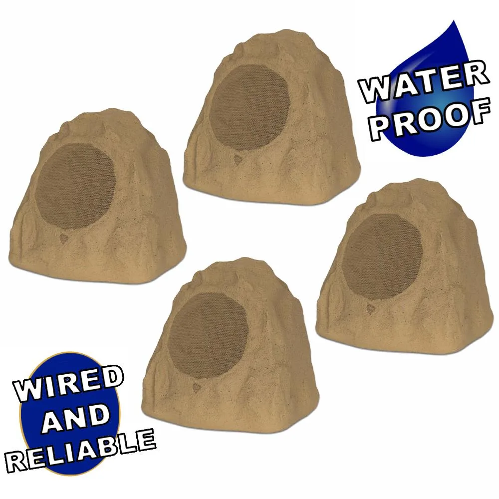 Theater Solutions Theater Solutions 4R8S Sandstone 8" Rock 4 Speaker Set — product photo