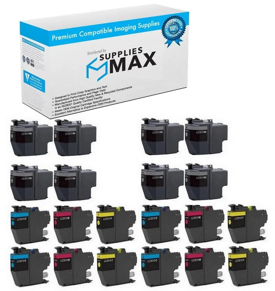 SuppliesMax SuppliesMax LC-3019-8BK4CMY Super High Yield Inkjet Combo Pack — product photo