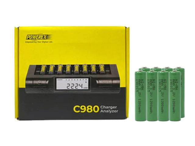 DUSLAN DUSLAN C980 charger &amp; 8 AAA NiMH 1200 mAh standard battery — product photo