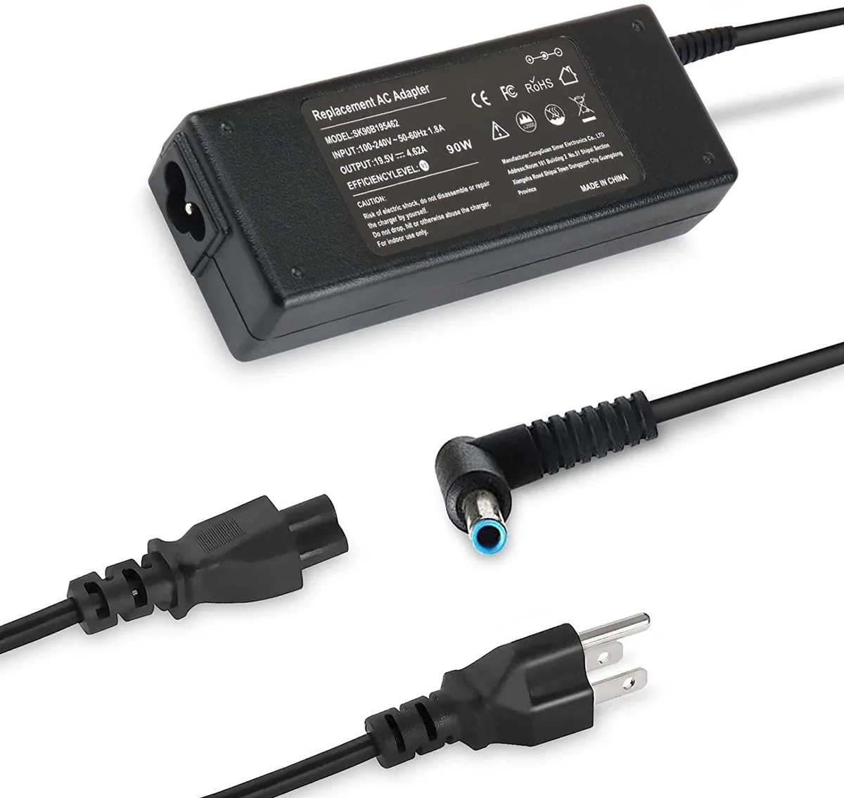 myVolts myVolts 19.5V 4.62A 90W AC Adapter for HP Envy Pavilion Spectre X360 — product photo