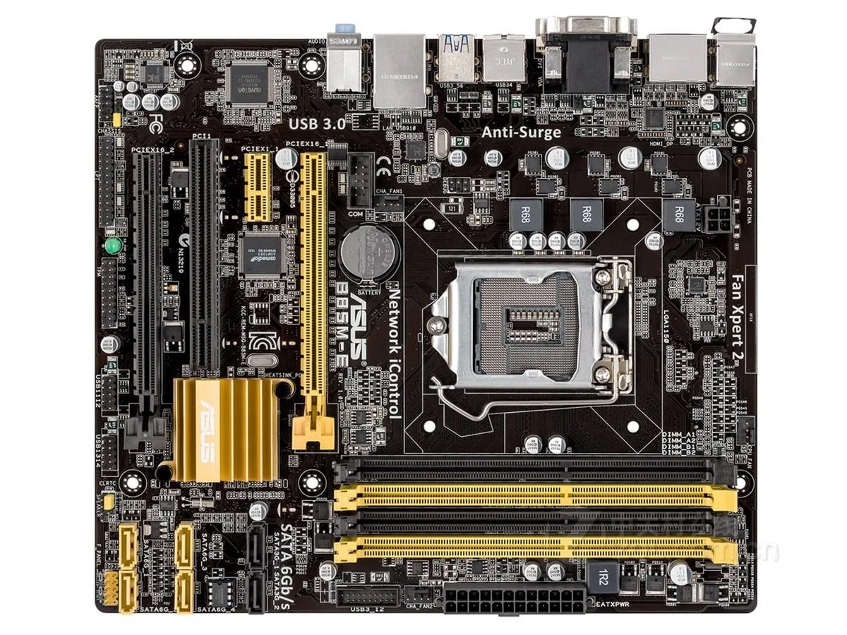ASUS ASUS B85M-E Intel B85 motherboard, LGA 1150, DDR3 32GB — product photo