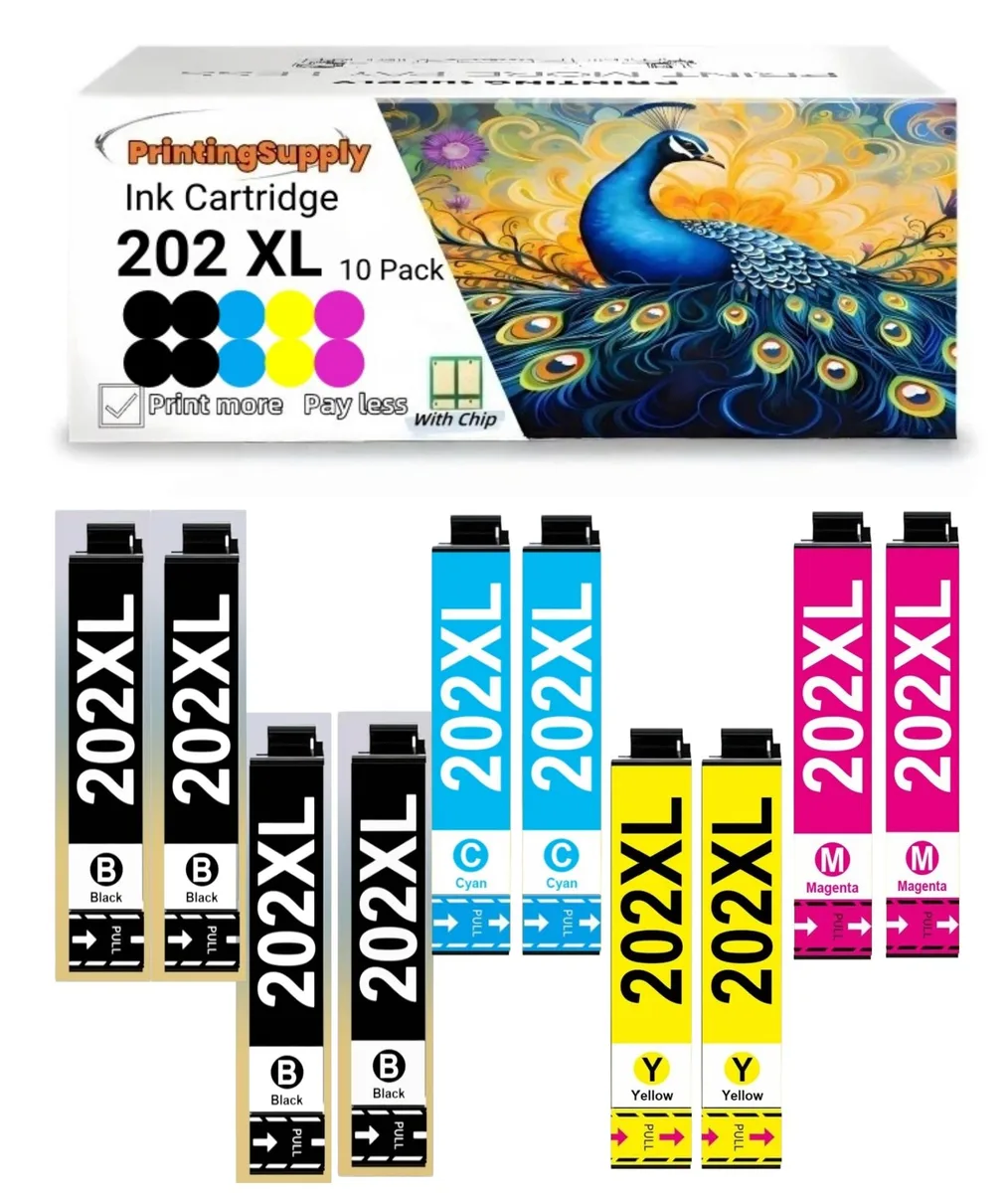 Aster Graphics Inc Aster Graphics Inc 202XL High Yield Ink Cartridge 10 Pack 4BK+2C+2M+2Y — product photo