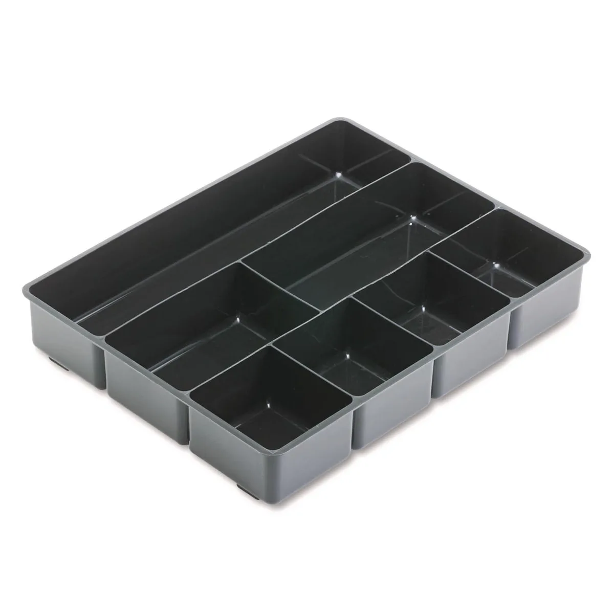  Rubbermaid 11906ROS Desk Drawer Organizer 7 Section 11.875 x 15 x 2.5 Inches Black — product photo