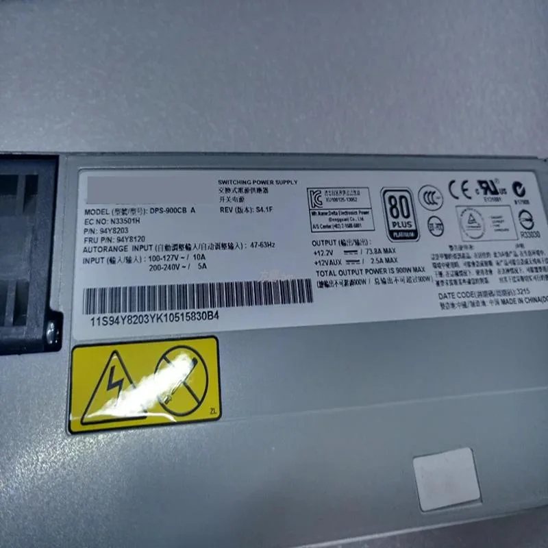 KHACHIMO KHACHIMO 900W ATX Power Supply DPS-900CB A 43X3315 94Y8087 94Y8067 94Y8118 7001606-J00 94Y8119 — product photo