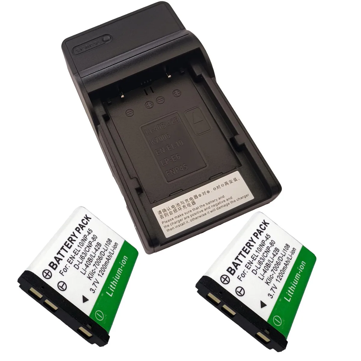 Centenex Electronics Centenex Electronics AS-BAOLYMPSLi40B 2 Battery Charger 1.2 Ah — product photo