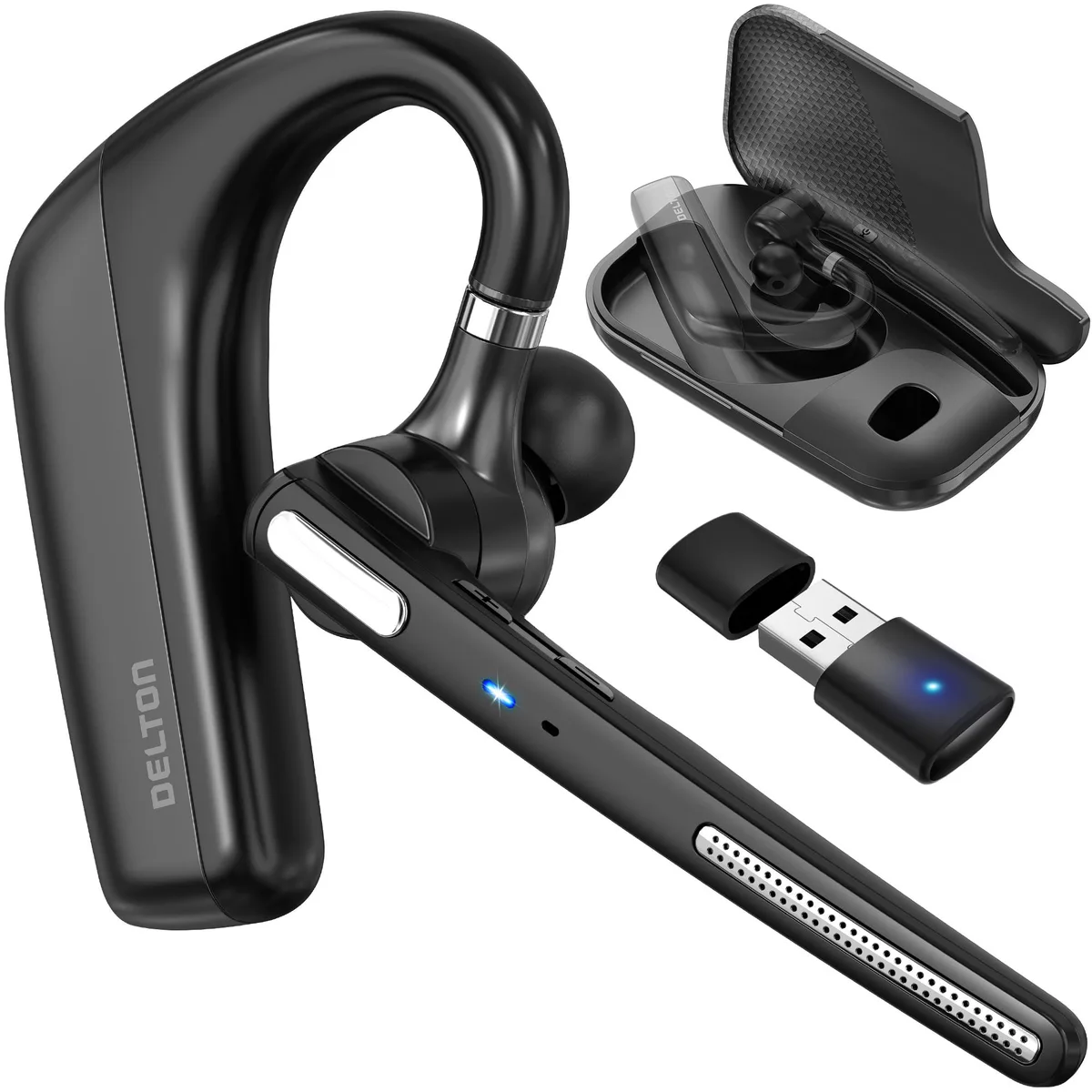 Delton Delton 90X Bluetooth Earbud Headset Active Noise Cancelling 100H — product photo