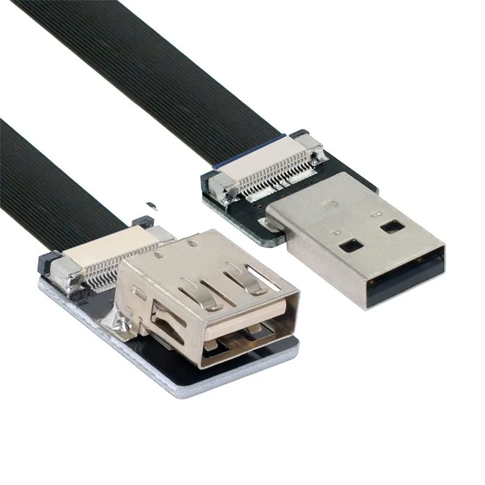 Vszerda Vszerda 0.5M USB 2.0 Type-A Male-Female Flat FPC Extension Cable — product photo