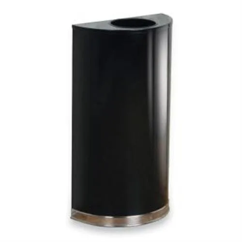 Rubbermaid Rubbermaid SO1220PLBK 32" x 18" x 9" open-top waste receptacle black chrome — product photo