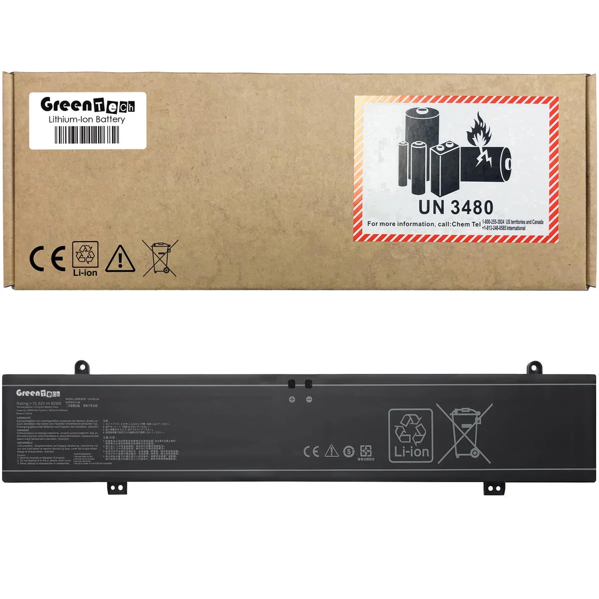 GreenTechLLC GreenTechLLC C41N2109 90Whr laptop battery 15.2V 5800mAh 4-cell black — product photo