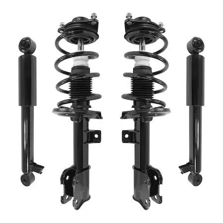 Boxed set of four silver strut and shock units