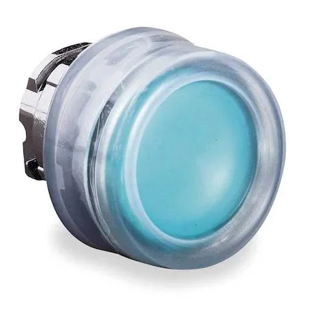 Schneider Electric 22 mm green illuminated flush push button with metal bezel