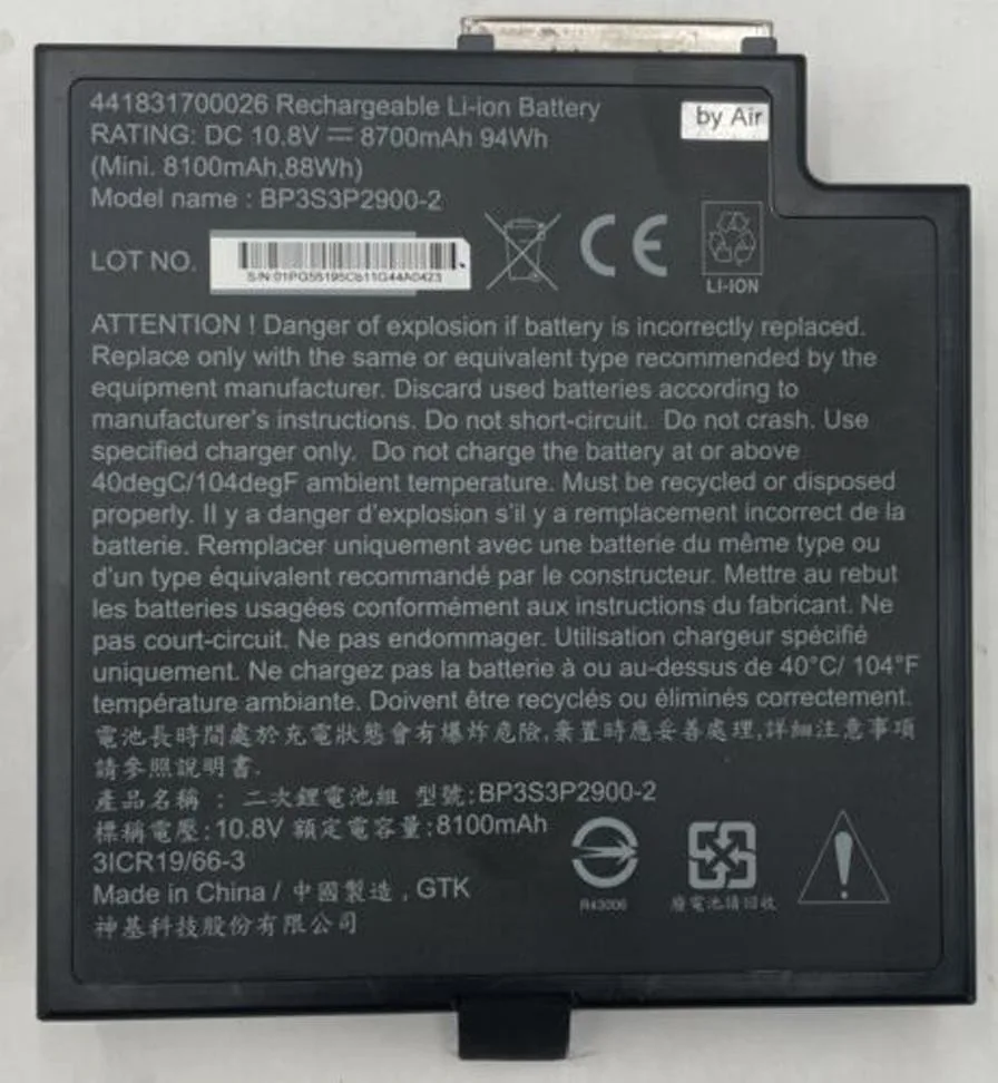 BFKK BFKK BP3S3P2900-2 94Wh 10.8V laptop battery — product photo